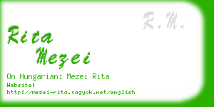 rita mezei business card